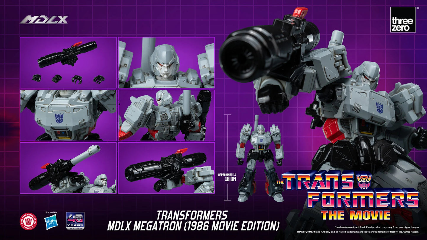 ThreeZero The Transformers: The Movie 40th Anniversary MDLX Megatron (1986 Movie Edition) Action Figure PREORDER