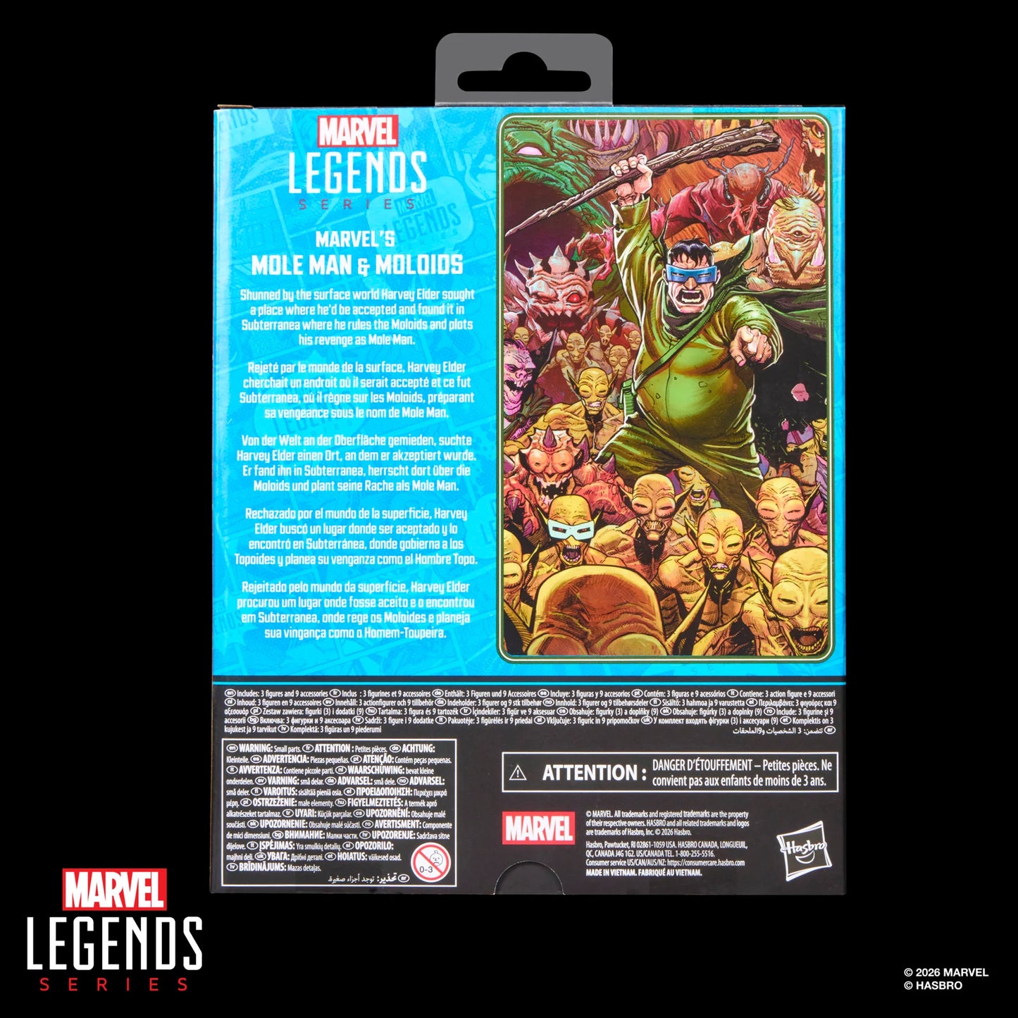Fantastic Four Marvel Legends Mole Man & Moloids Action Figure Three-Pack PREORDER