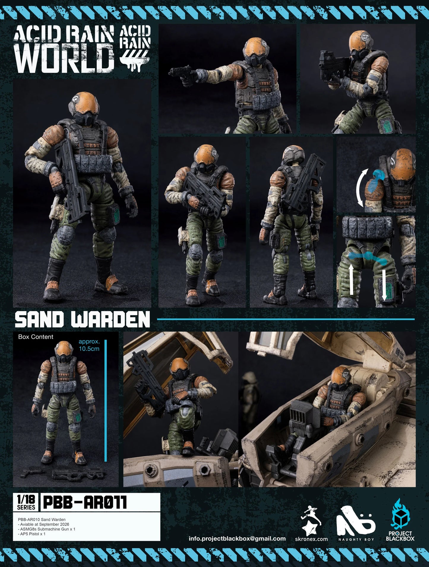 Acid Rain World: Project Blackbox PBB-AR011 Sand Warden 1/18 Scale Action Figure PREORDER