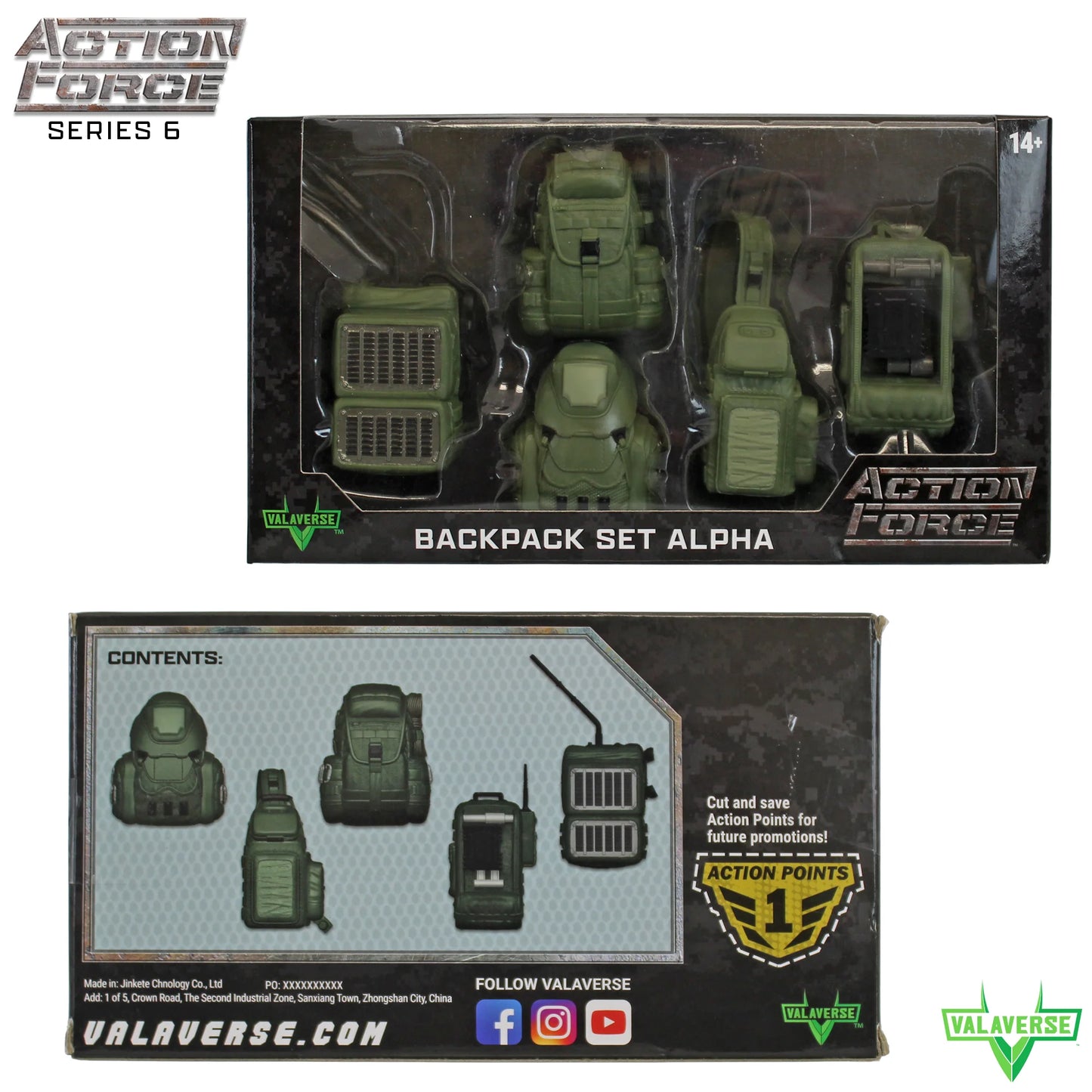 Action Force Series 6 Backpack Set Alpha