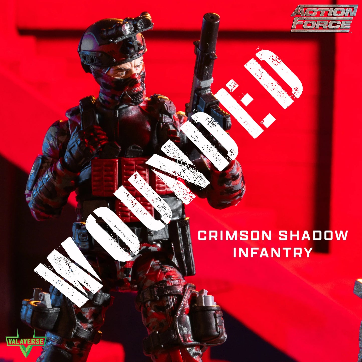 *WOUNDED* Action Force Crimson Shadow Infantry 1/12 Scale Action Figure