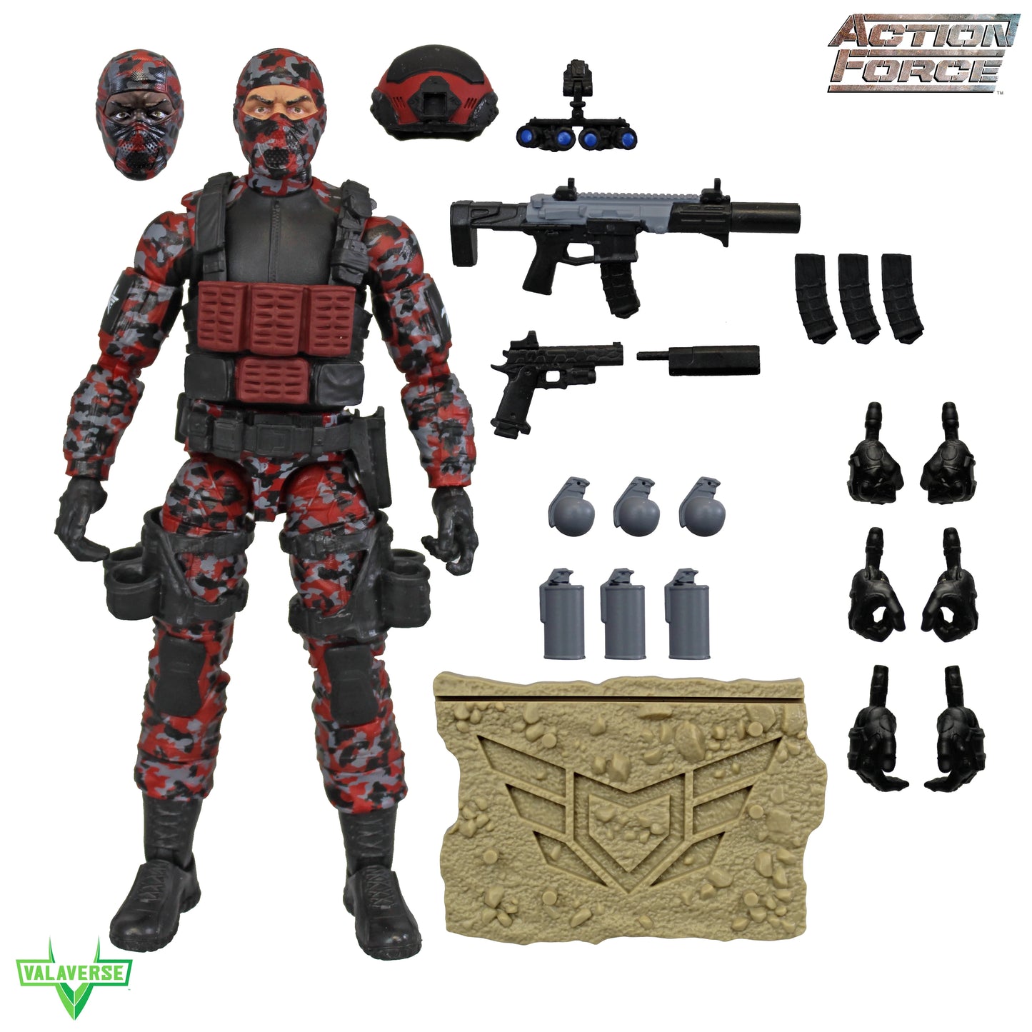 *WOUNDED* Action Force Crimson Shadow Infantry 1/12 Scale Action Figure