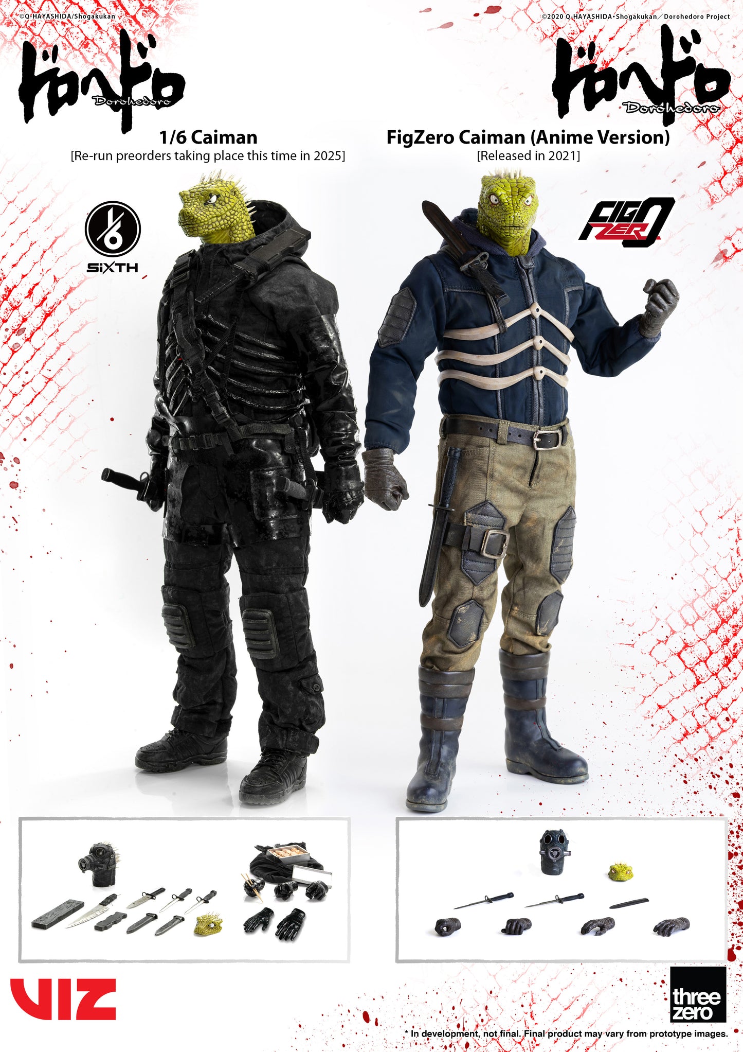 Threezero Dorohedoro SiXTH Caiman 1/6 Scale Action Figure (Reissue) PREORDER
