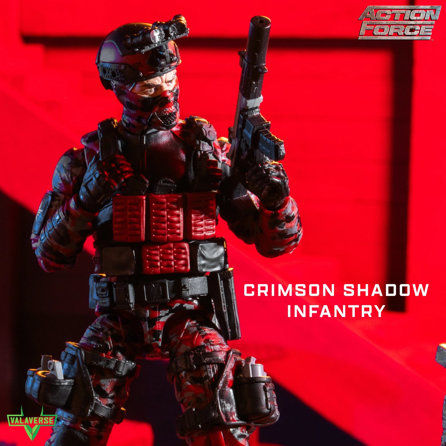 *WOUNDED* Action Force Crimson Shadow Infantry 1/12 Scale Action Figure
