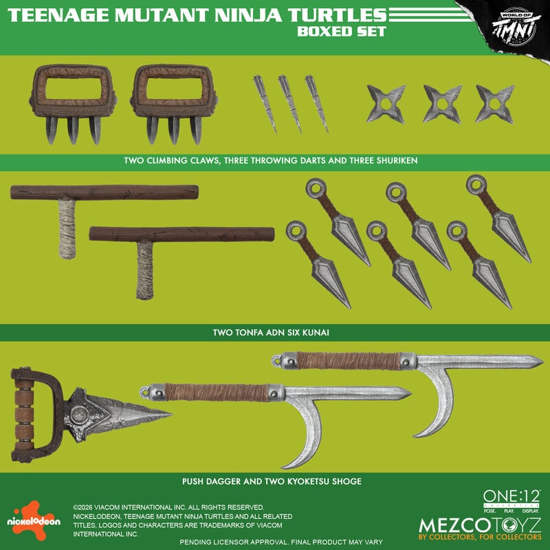 Mezco One:12 Collective Teenage Mutant Ninja Turtles (COMICS) Boxed Set PREORDER