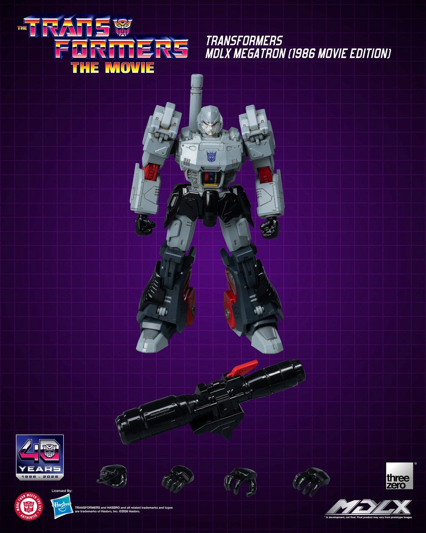 ThreeZero The Transformers: The Movie 40th Anniversary MDLX Megatron (1986 Movie Edition) Action Figure PREORDER