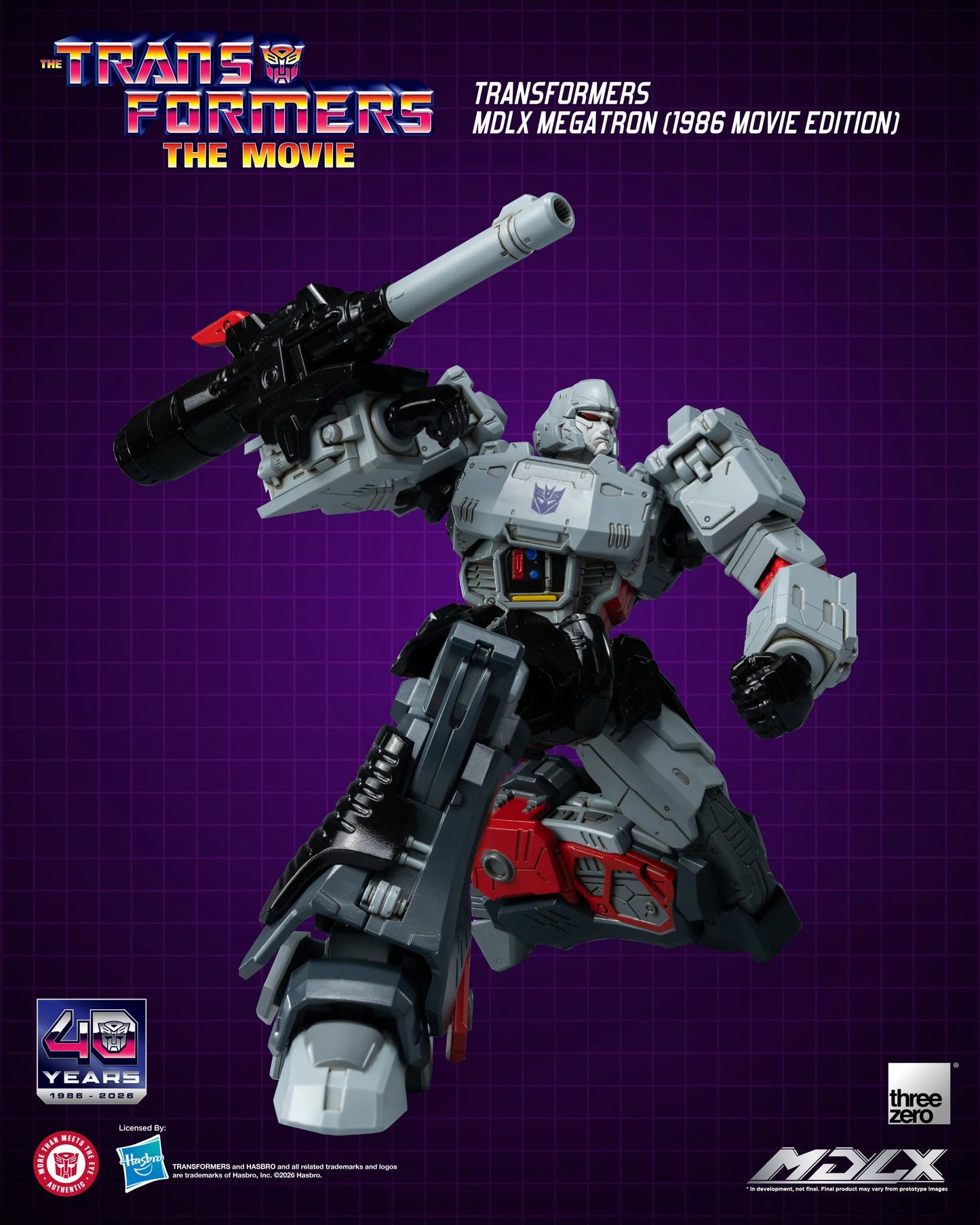 ThreeZero The Transformers: The Movie 40th Anniversary MDLX Megatron (1986 Movie Edition) Action Figure PREORDER