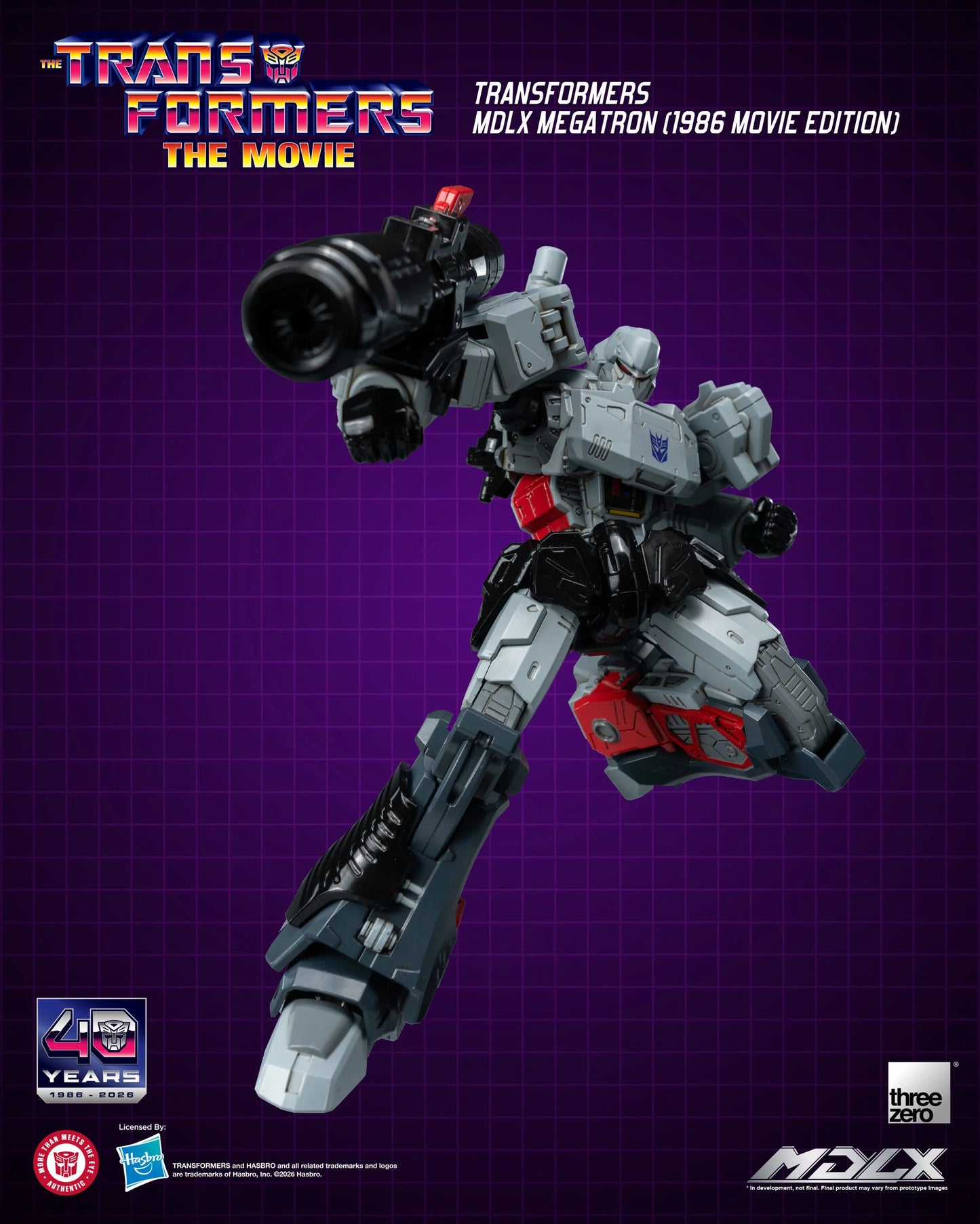 ThreeZero The Transformers: The Movie 40th Anniversary MDLX Megatron (1986 Movie Edition) Action Figure PREORDER