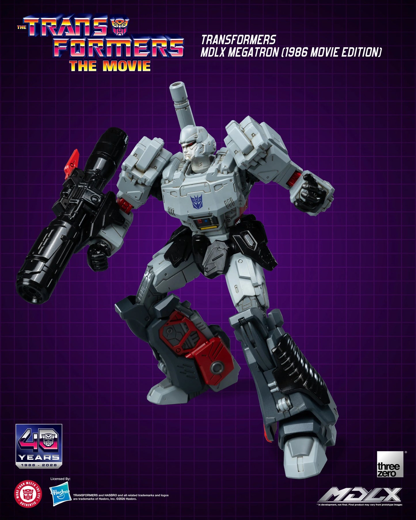 ThreeZero The Transformers: The Movie 40th Anniversary MDLX Megatron (1986 Movie Edition) Action Figure PREORDER