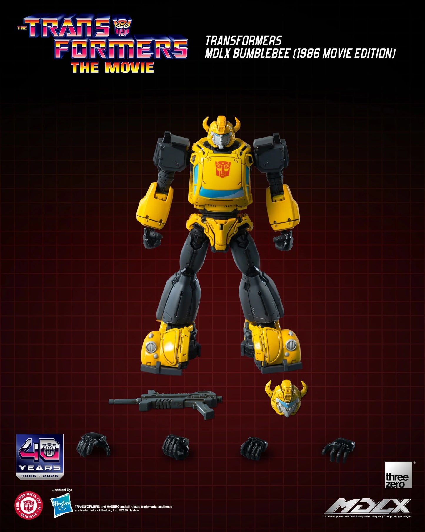 ThreeZero The Transformers: The Movie 40th Anniversary MDLX Bumblebee (1986 Movie Edition) Action Figure PREORDER