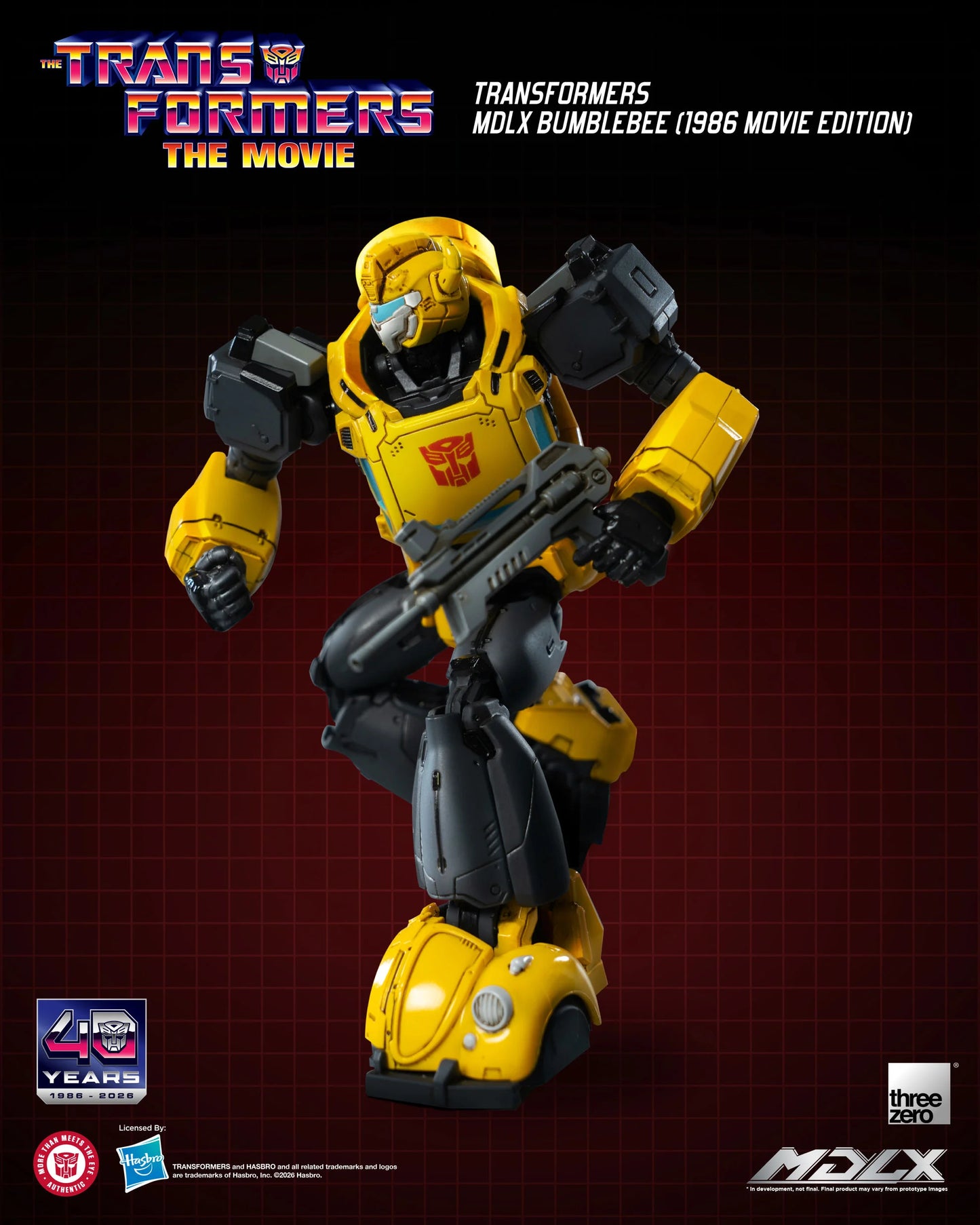 ThreeZero The Transformers: The Movie 40th Anniversary MDLX Bumblebee (1986 Movie Edition) Action Figure PREORDER