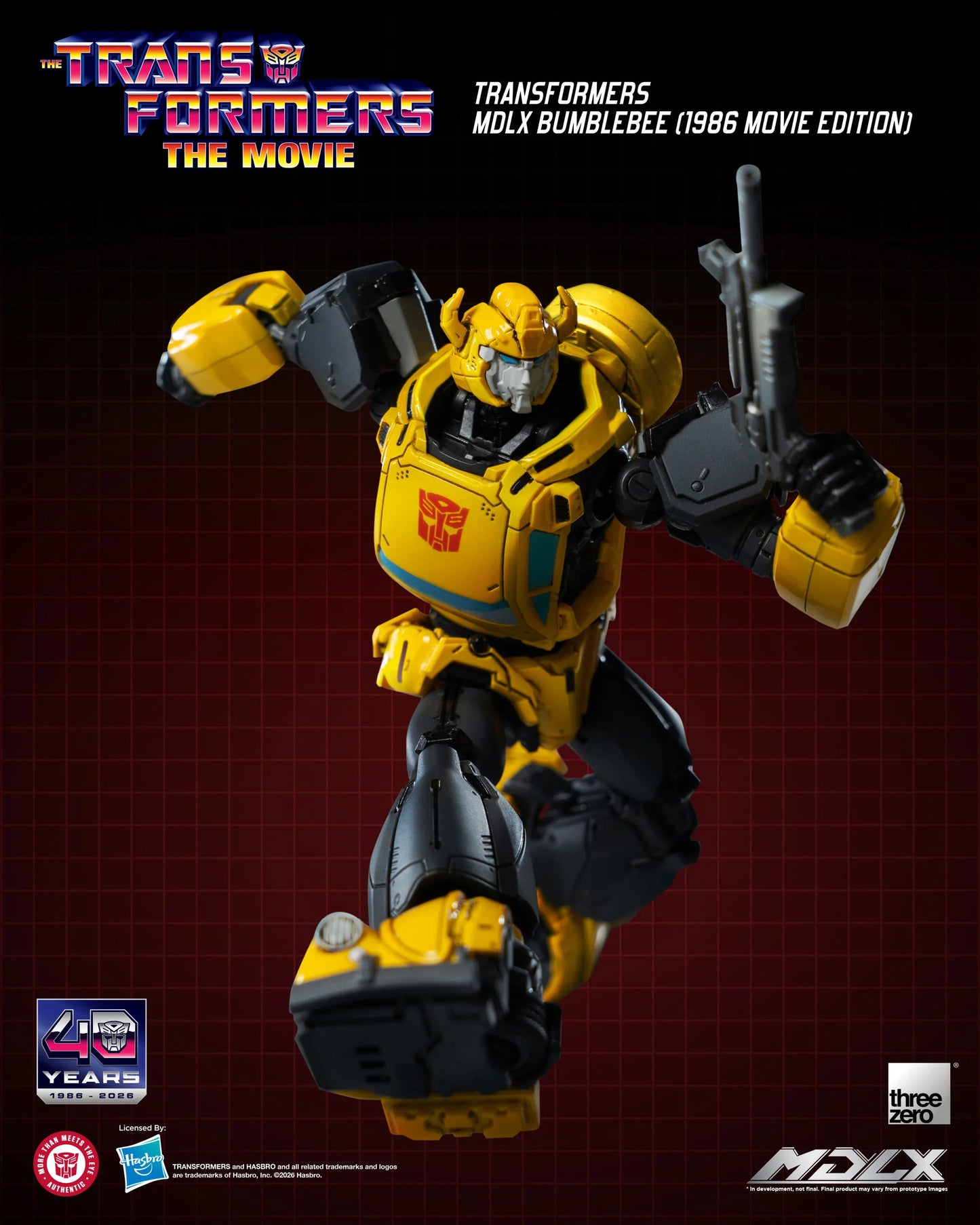 ThreeZero The Transformers: The Movie 40th Anniversary MDLX Bumblebee (1986 Movie Edition) Action Figure PREORDER