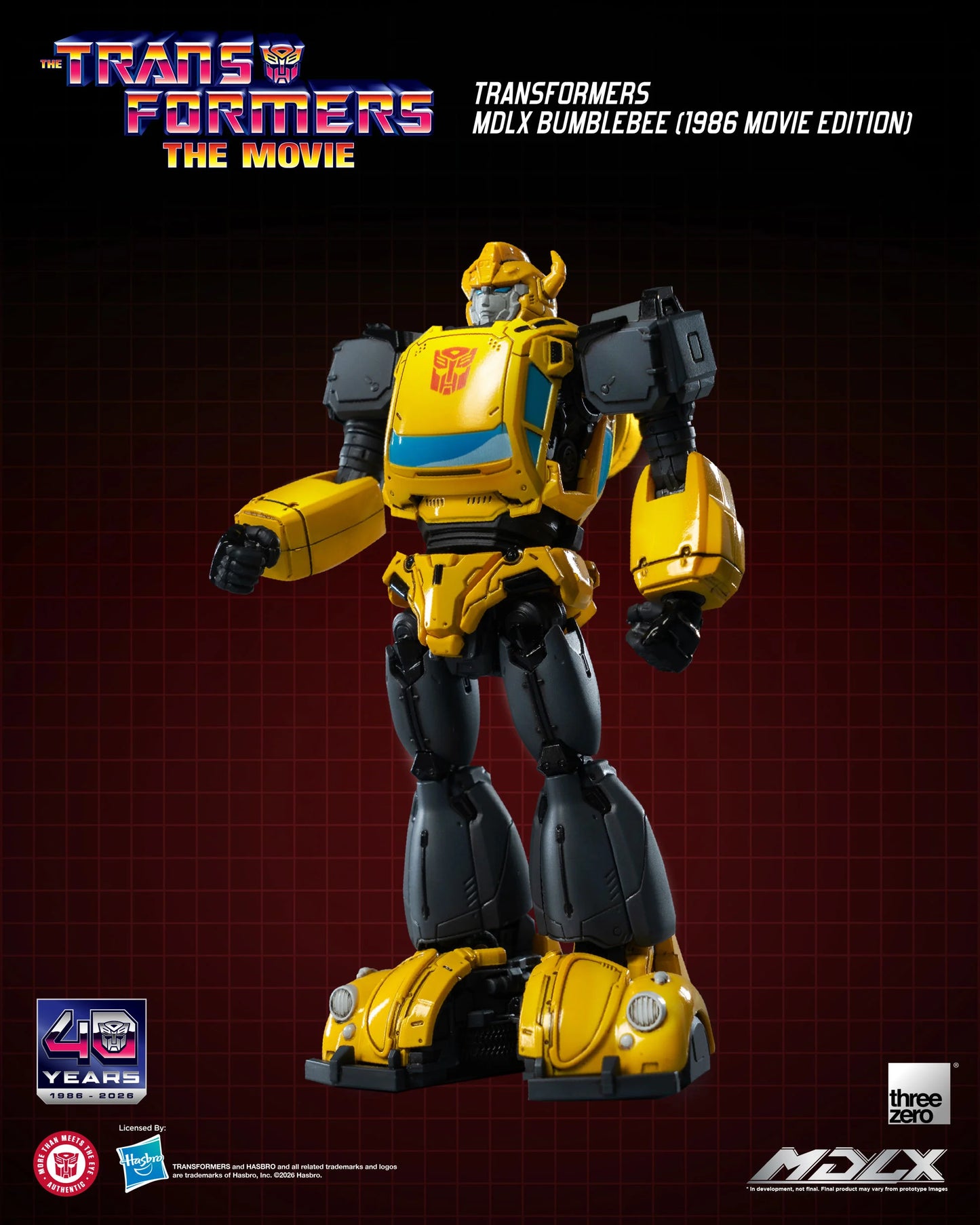 ThreeZero The Transformers: The Movie 40th Anniversary MDLX Bumblebee (1986 Movie Edition) Action Figure PREORDER