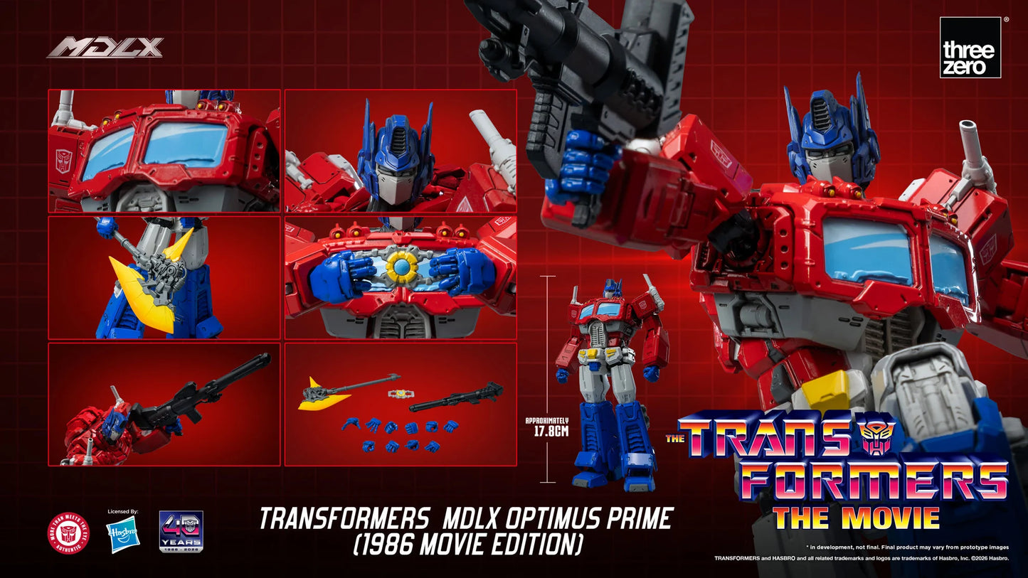 ThreeZero The Transformers: The Movie 40th Anniversary MDLX Optimus Prime (1986 Movie Edition) Action Figure PREORDER