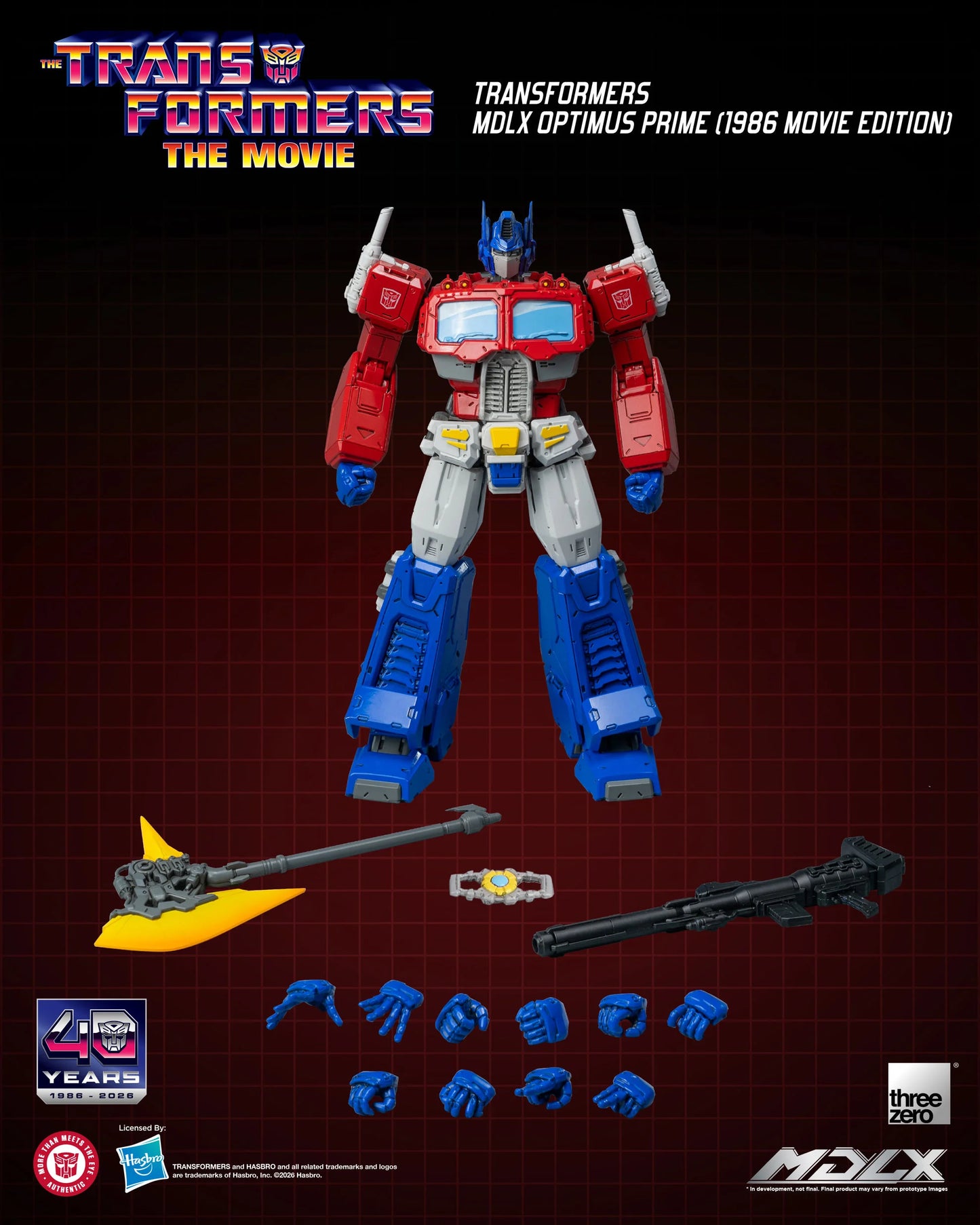 ThreeZero The Transformers: The Movie 40th Anniversary MDLX Optimus Prime (1986 Movie Edition) Action Figure PREORDER