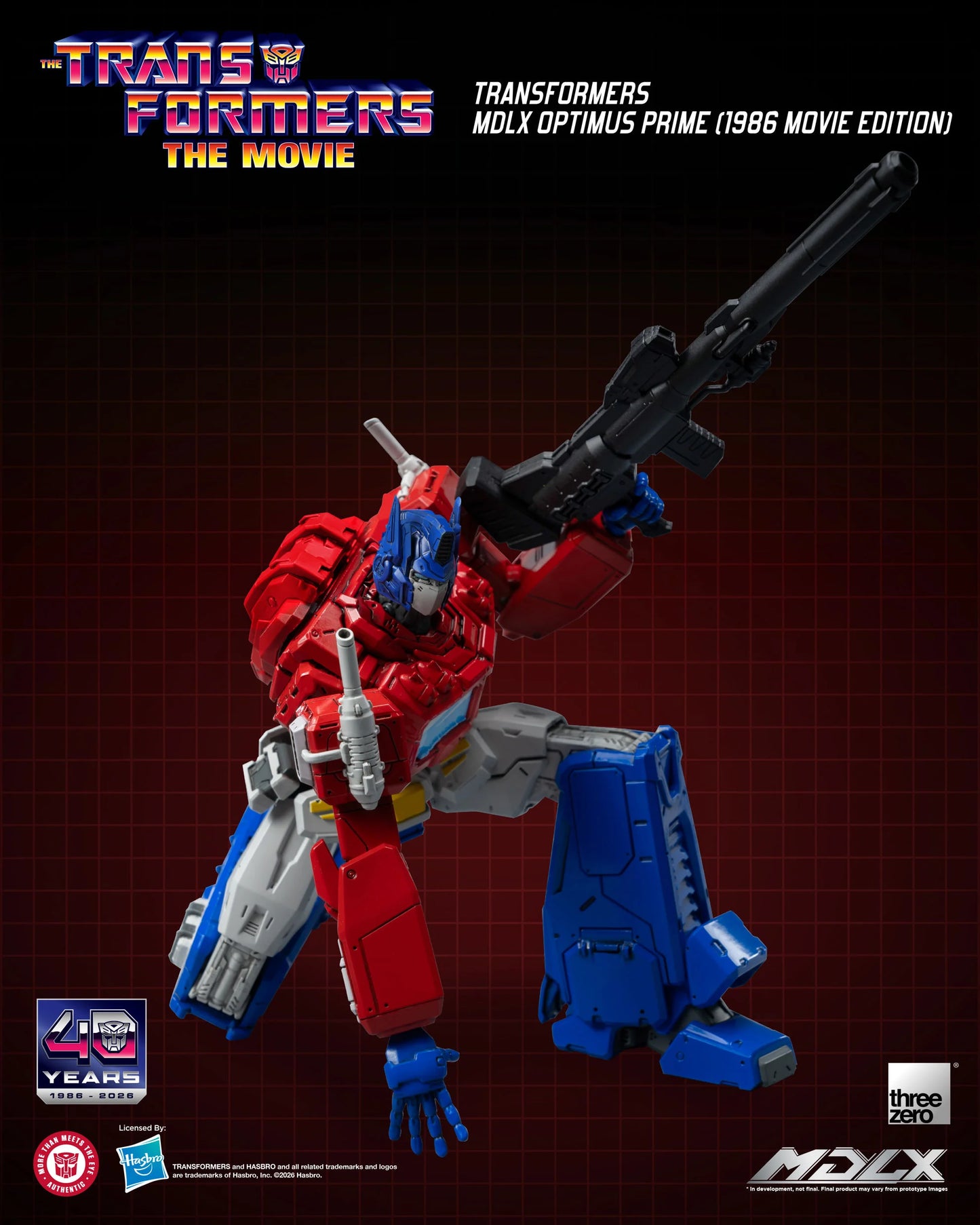 ThreeZero The Transformers: The Movie 40th Anniversary MDLX Optimus Prime (1986 Movie Edition) Action Figure PREORDER