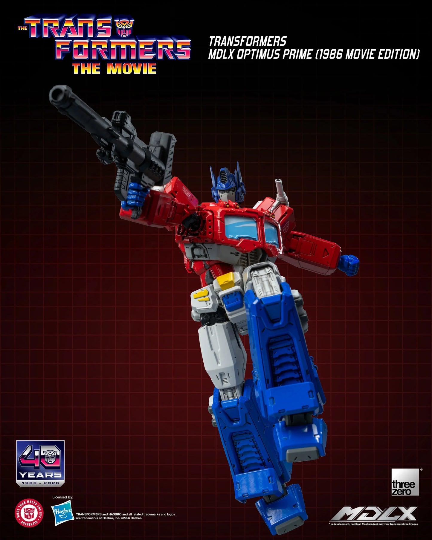 ThreeZero The Transformers: The Movie 40th Anniversary MDLX Optimus Prime (1986 Movie Edition) Action Figure PREORDER