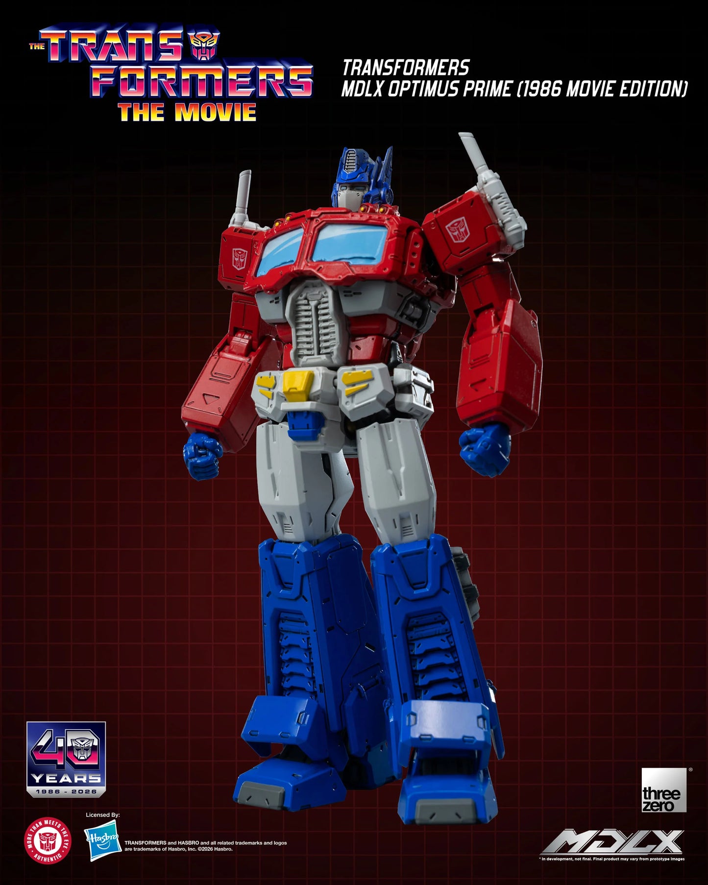 ThreeZero The Transformers: The Movie 40th Anniversary MDLX Optimus Prime (1986 Movie Edition) Action Figure PREORDER