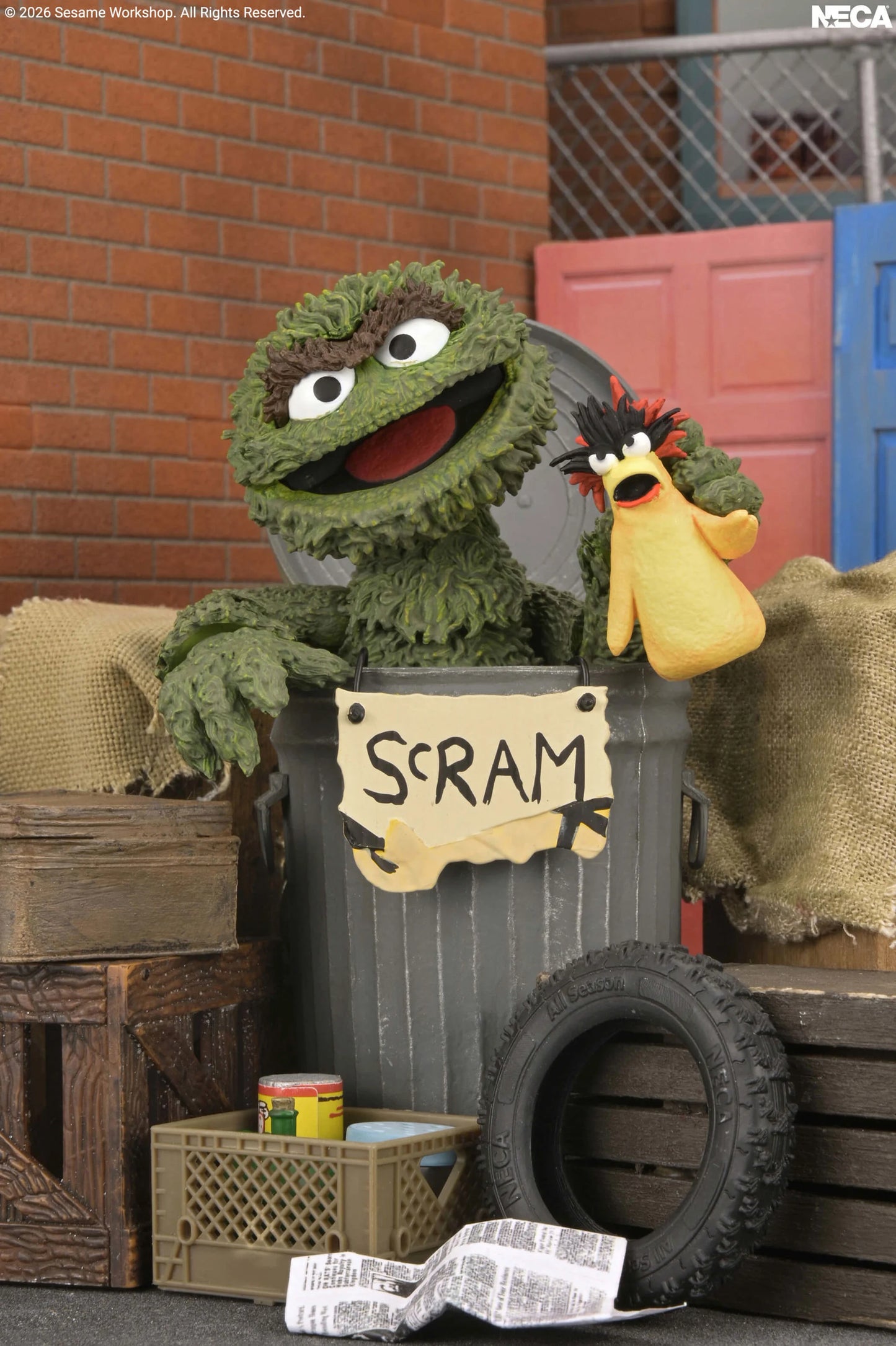 NECA Sesame Street Ultimate Oscar the Grouch Action Figure PREORDER