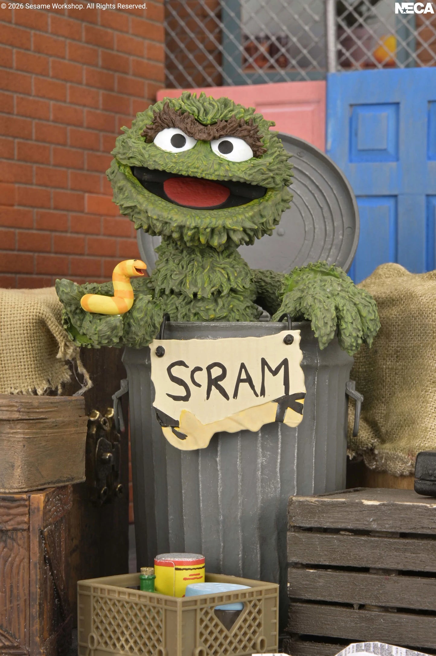 NECA Sesame Street Ultimate Oscar the Grouch Action Figure PREORDER