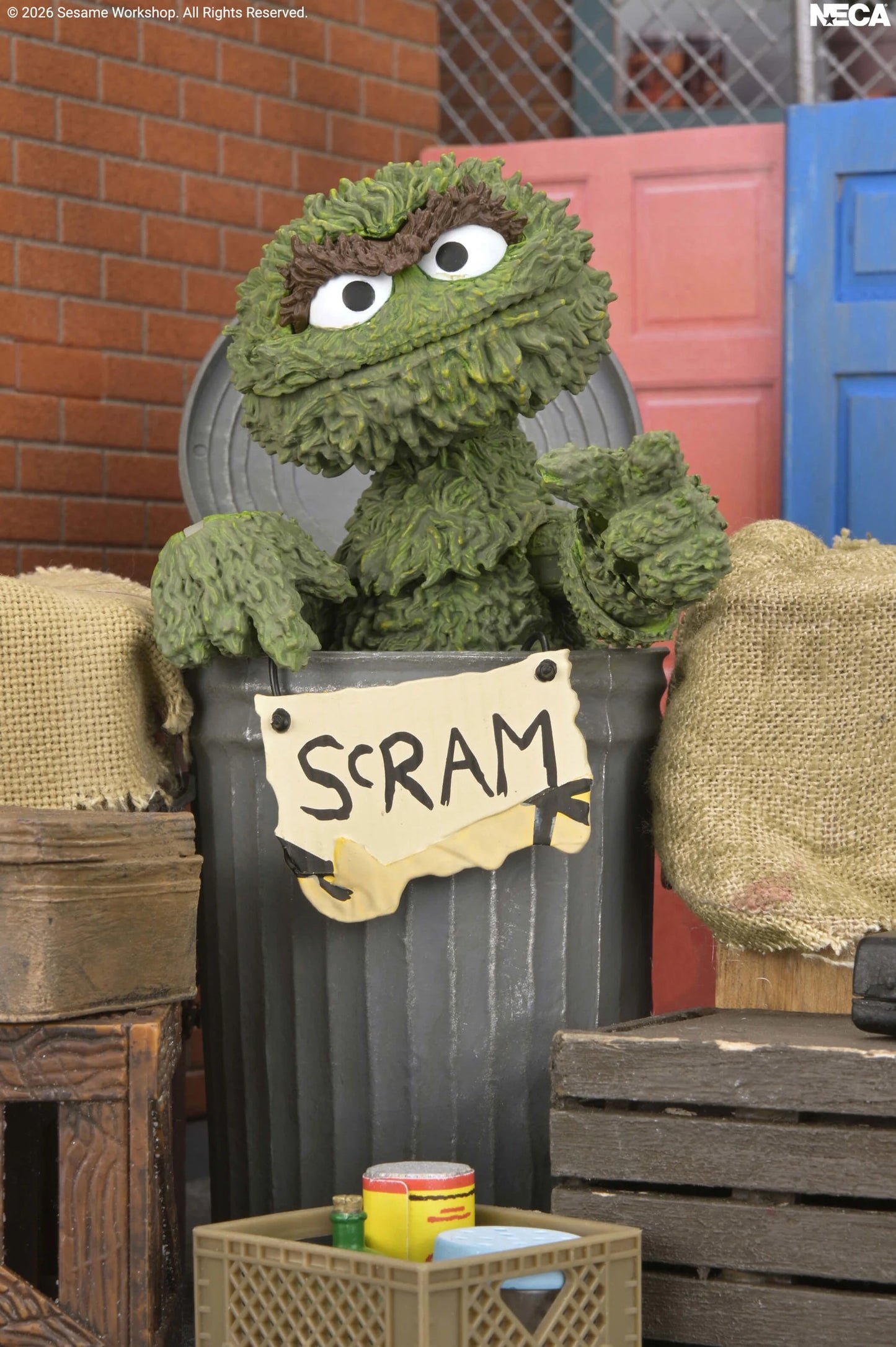 NECA Sesame Street Ultimate Oscar the Grouch Action Figure PREORDER