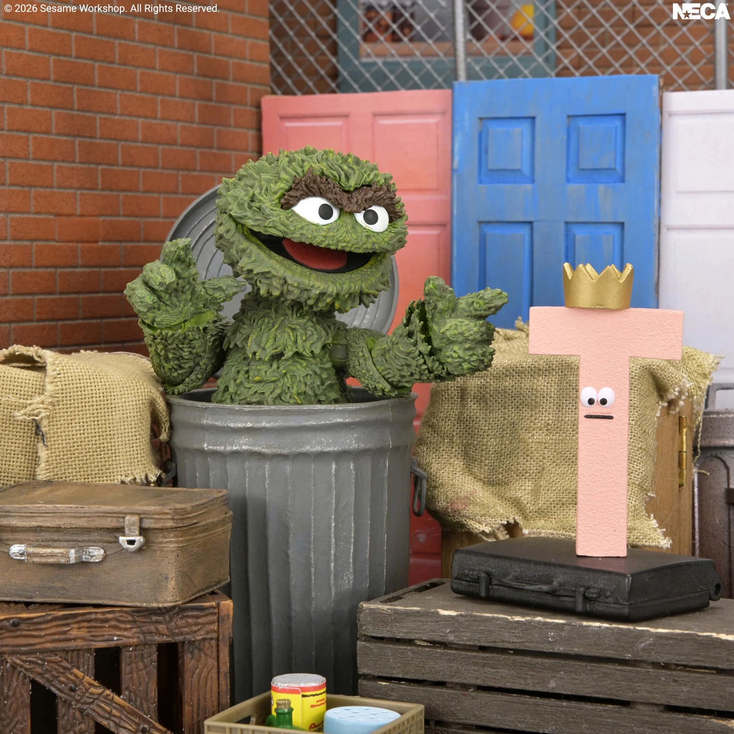 NECA Sesame Street Ultimate Oscar the Grouch Action Figure PREORDER