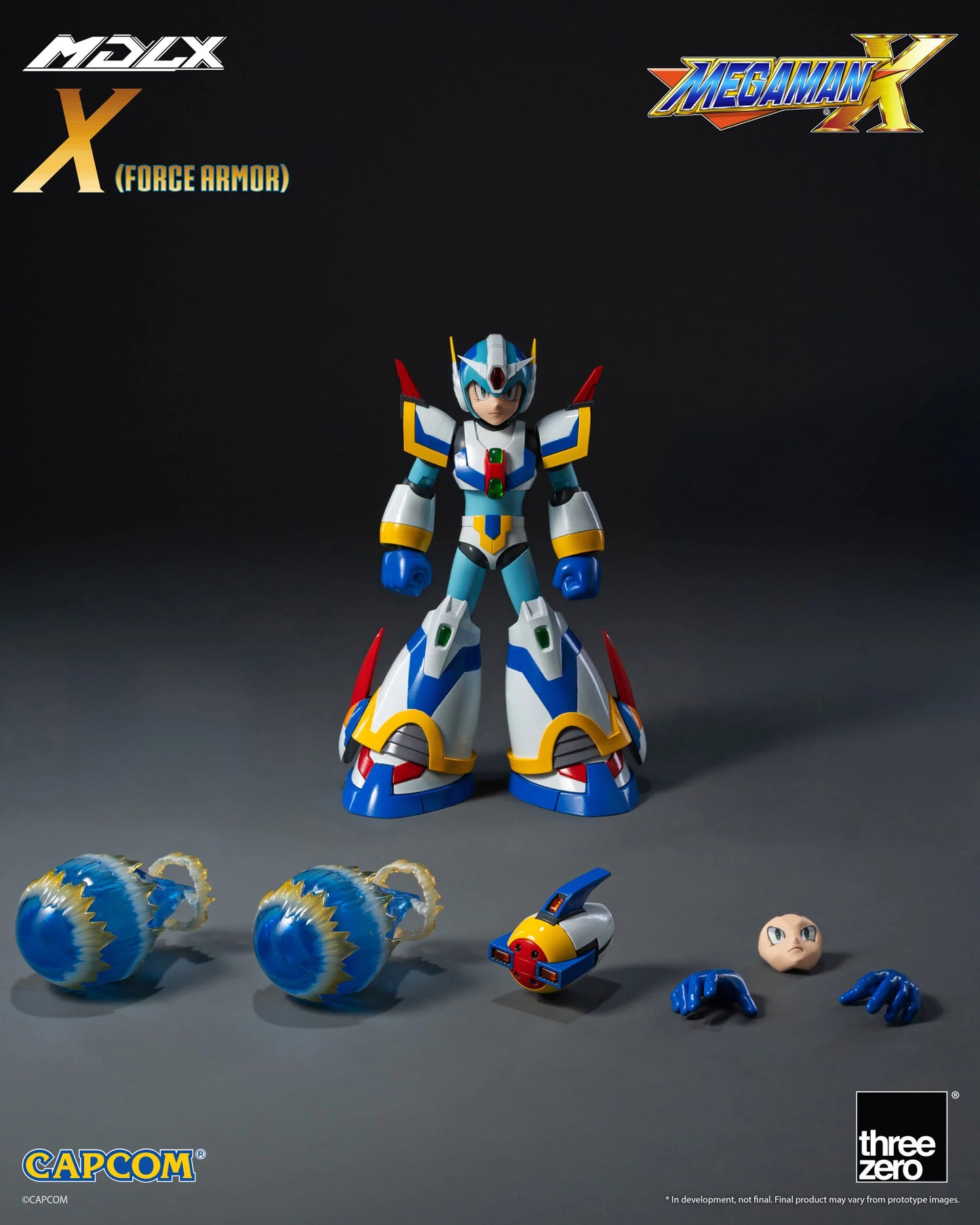 ThreeZero Mega Man X MDLX Articulated Figure Series Mega Man X (Force Armor) Action Figure PREORDER