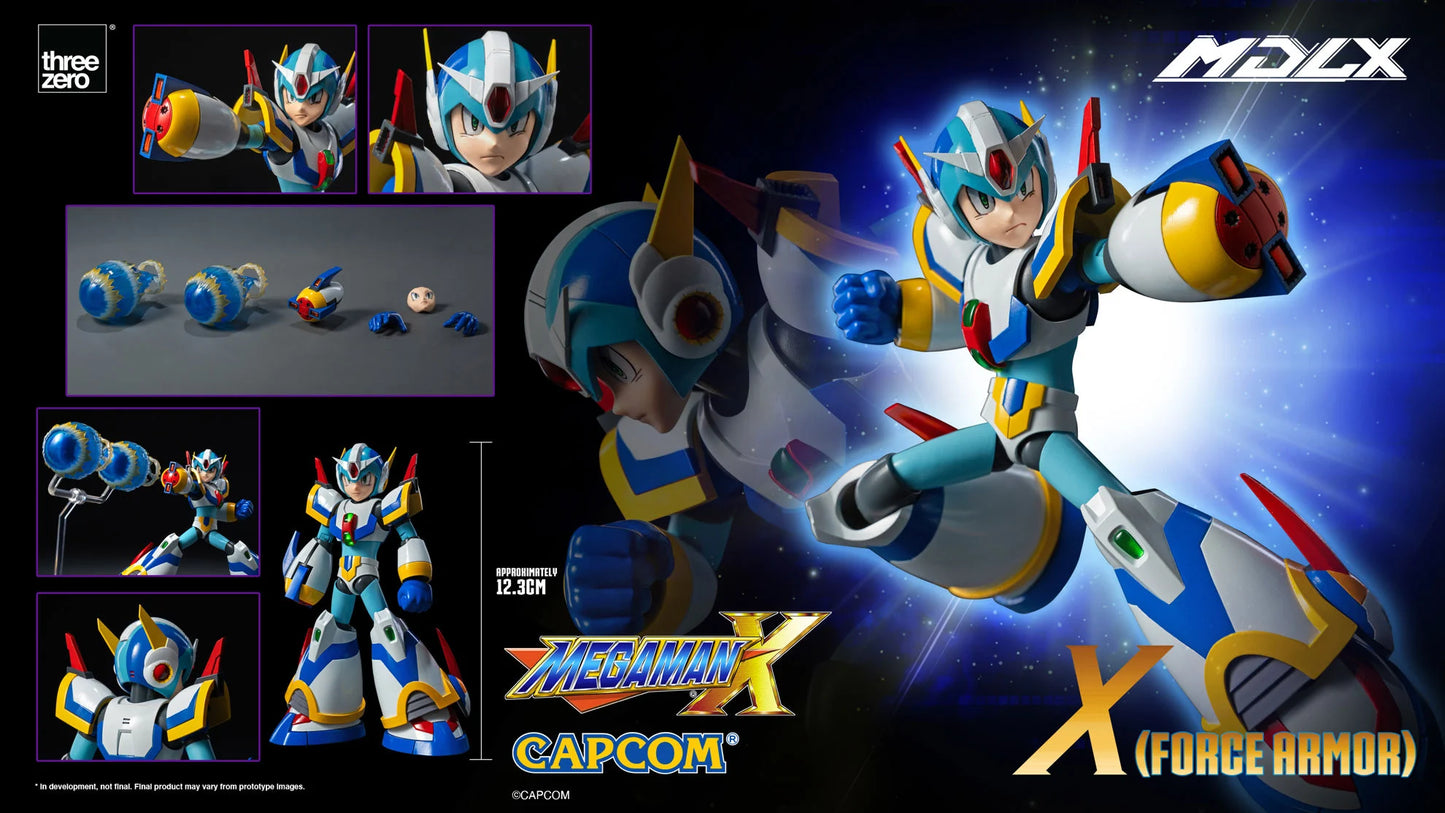 ThreeZero Mega Man X MDLX Articulated Figure Series Mega Man X (Force Armor) Action Figure PREORDER