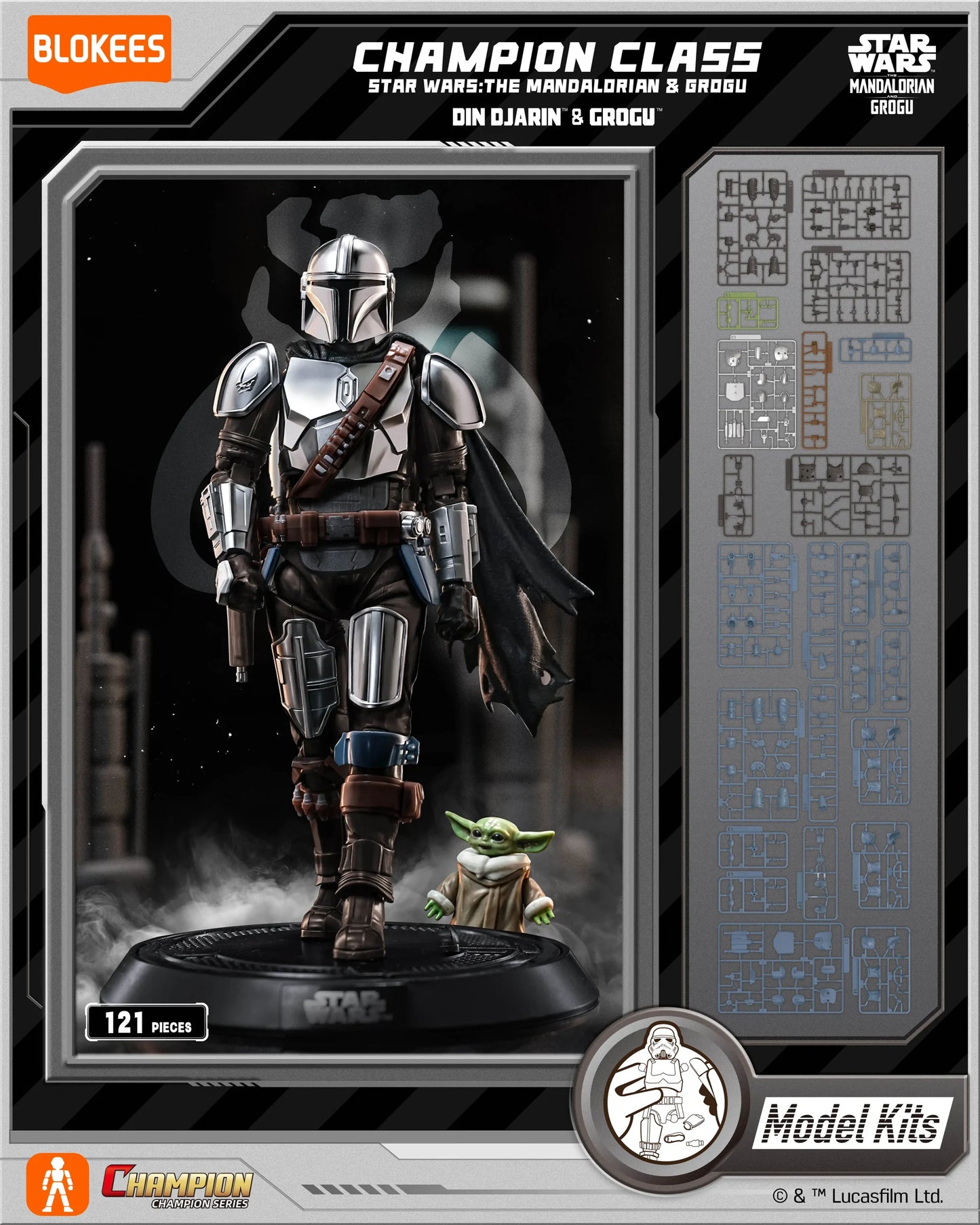 Blokees Star Wars: The Mandalorian & Grogu Champion Class CC05 Din Djarin & Grogu Model Kit