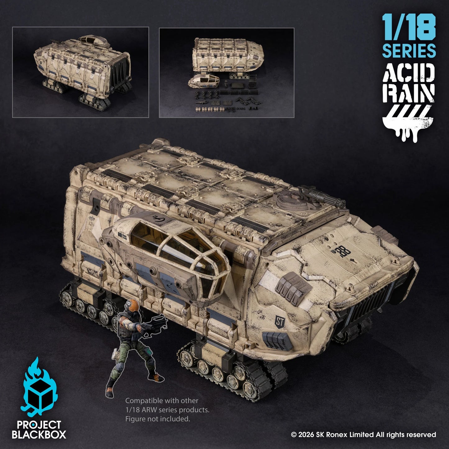 Acid Rain World: Project Blackbox PBB-AR009 Sand Vorrathcarrier VC4s 1/18 Scale Vehicle PREORDER