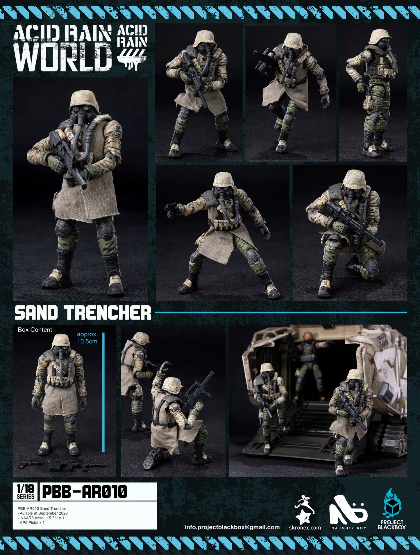 Acid Rain World: Project Blackbox PBB-AR010 Sand Trencher 1/18 Scale Action Figure PREORDER