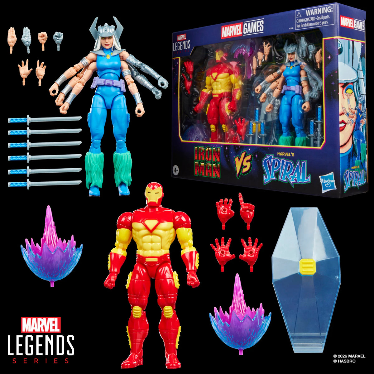 Marvel Legends Gamerverse Iron Man & Marvel's Spiral Action Figure Two-Pack
