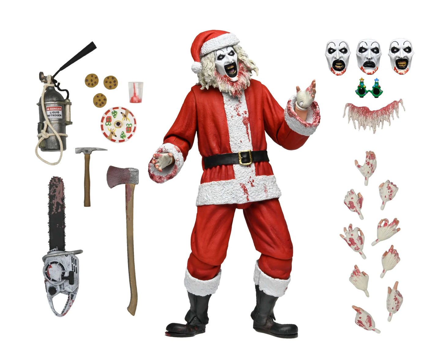 NECA Terrifier 7" Scale Action Figures - Terrifier 3 - Ultimate Santa Suit Art The Clown (Bloody Version) PREORDER