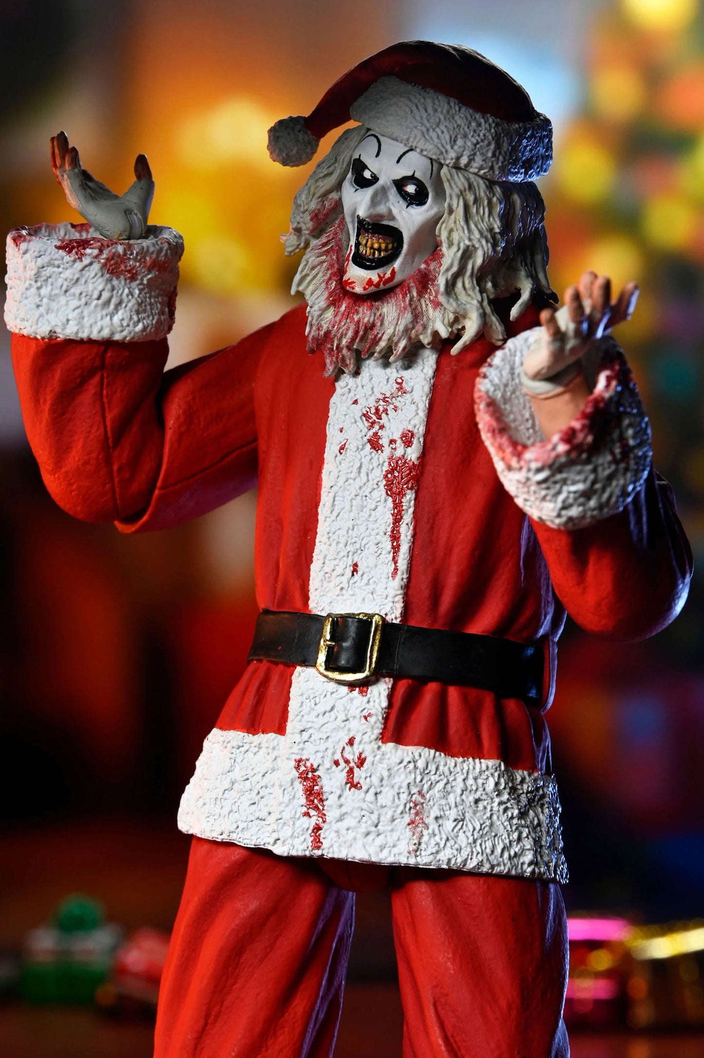 NECA Terrifier 7" Scale Action Figures - Terrifier 3 - Ultimate Santa Suit Art The Clown (Bloody Version) PREORDER