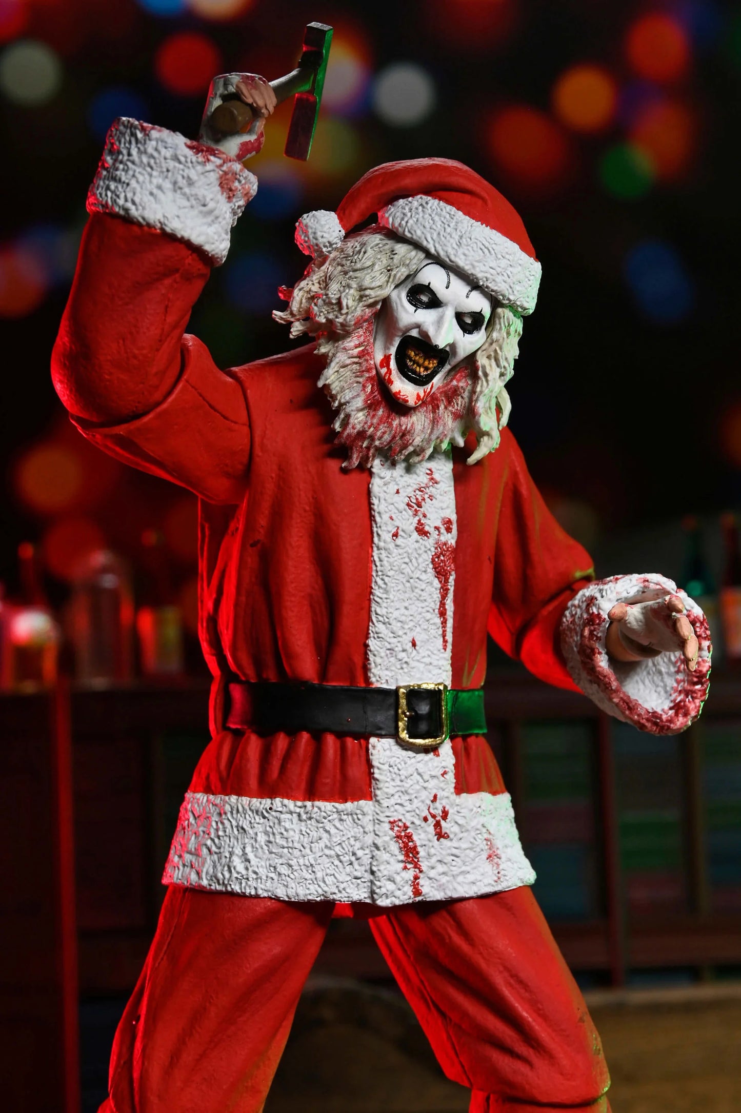 NECA Terrifier 7" Scale Action Figures - Terrifier 3 - Ultimate Santa Suit Art The Clown (Bloody Version) PREORDER