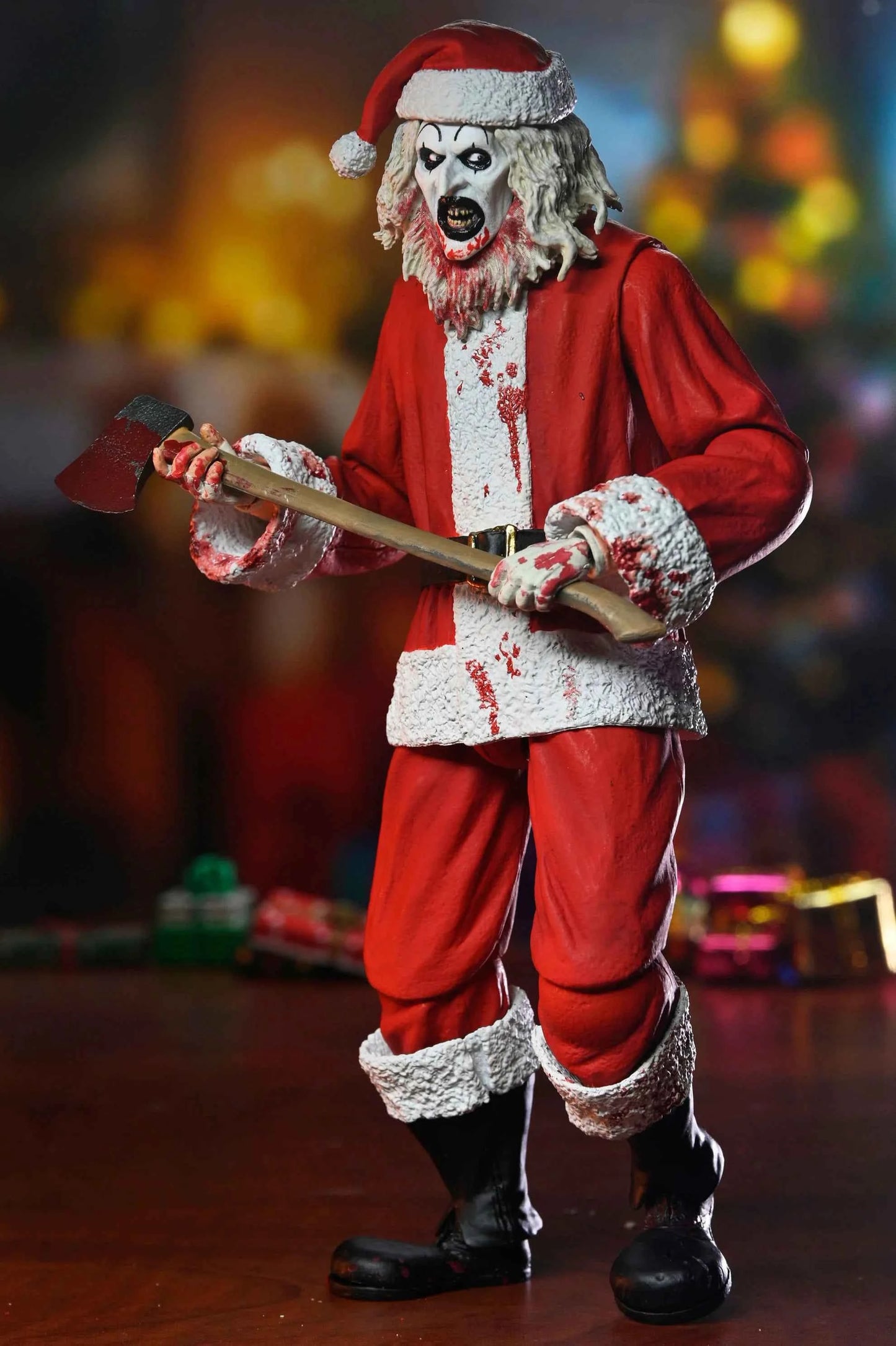 NECA Terrifier 7" Scale Action Figures - Terrifier 3 - Ultimate Santa Suit Art The Clown (Bloody Version) PREORDER