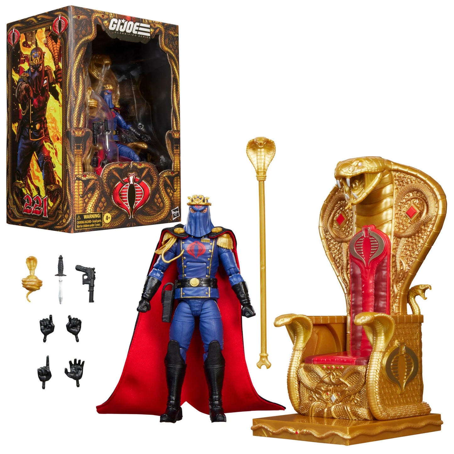 G.I. Joe Classified Series #221 Cobra Commander Action Figure with Throne Set PREORDER