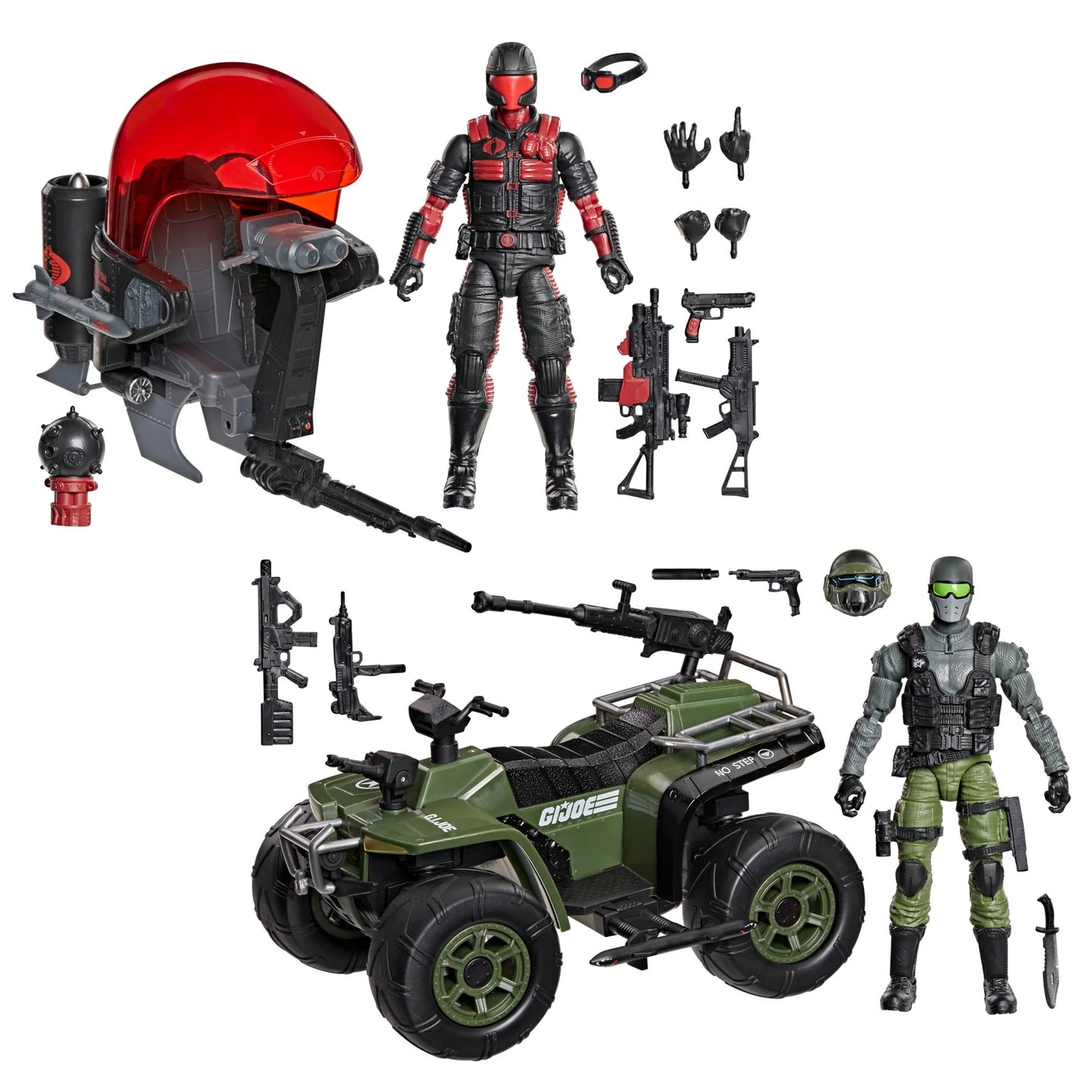 G.I. Joe Classified Series #218 Snake Eyes & Varmint ATV vs. Stealth Viper & Cobra Stealth Flight Pod (Trubble Bubble) Action Figure Two-Pack PREORDER