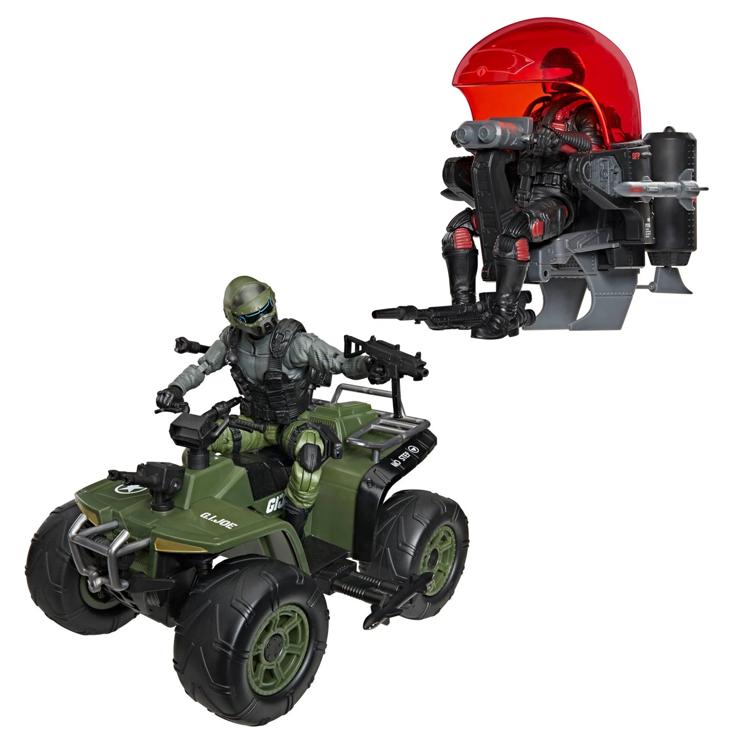 G.I. Joe Classified Series #218 Snake Eyes & Varmint ATV vs. Stealth Viper & Cobra Stealth Flight Pod (Trubble Bubble) Action Figure Two-Pack PREORDER