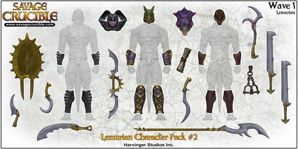 Savage Crucible - LEMURIAN ARMORY PACK (LEMURIAN CHARACTER PACK #2)