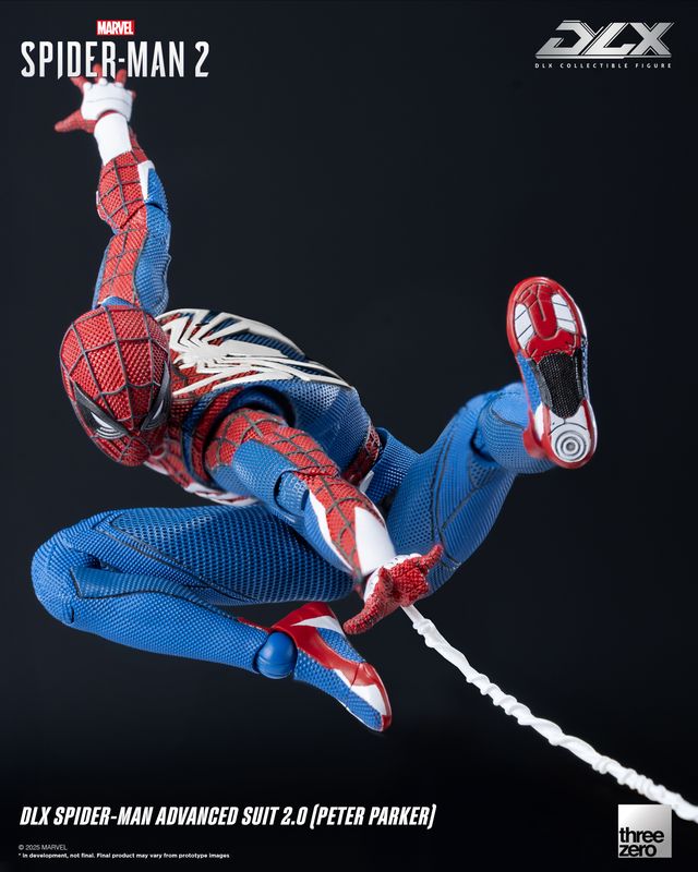 ThreeZero Marvel's Spider-Man 2: DLX Spider-Man Advanced Suit 2.0 (Peter Parker) 1/12 Scale Action Figure PREORDER