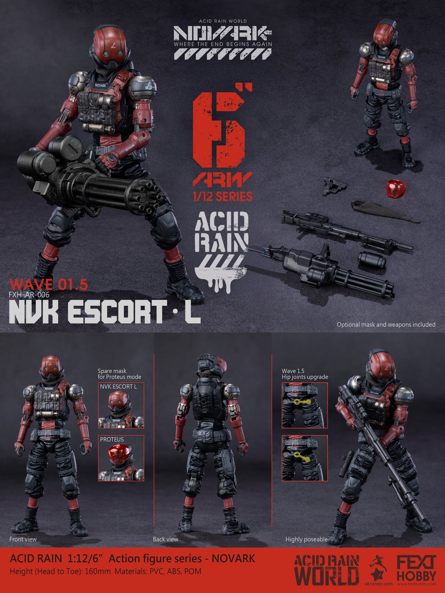 Acid Rain World: Novark FXH-AR-006 NVK Escort-L 1/12 Scale Action Figure PREORDER