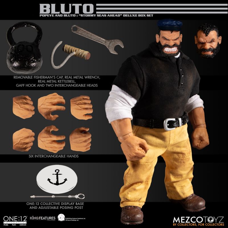 MEZCO ONE:12 Collectibe Popeye & Bluto Stormy Seas Ahead Deluxe Box Set