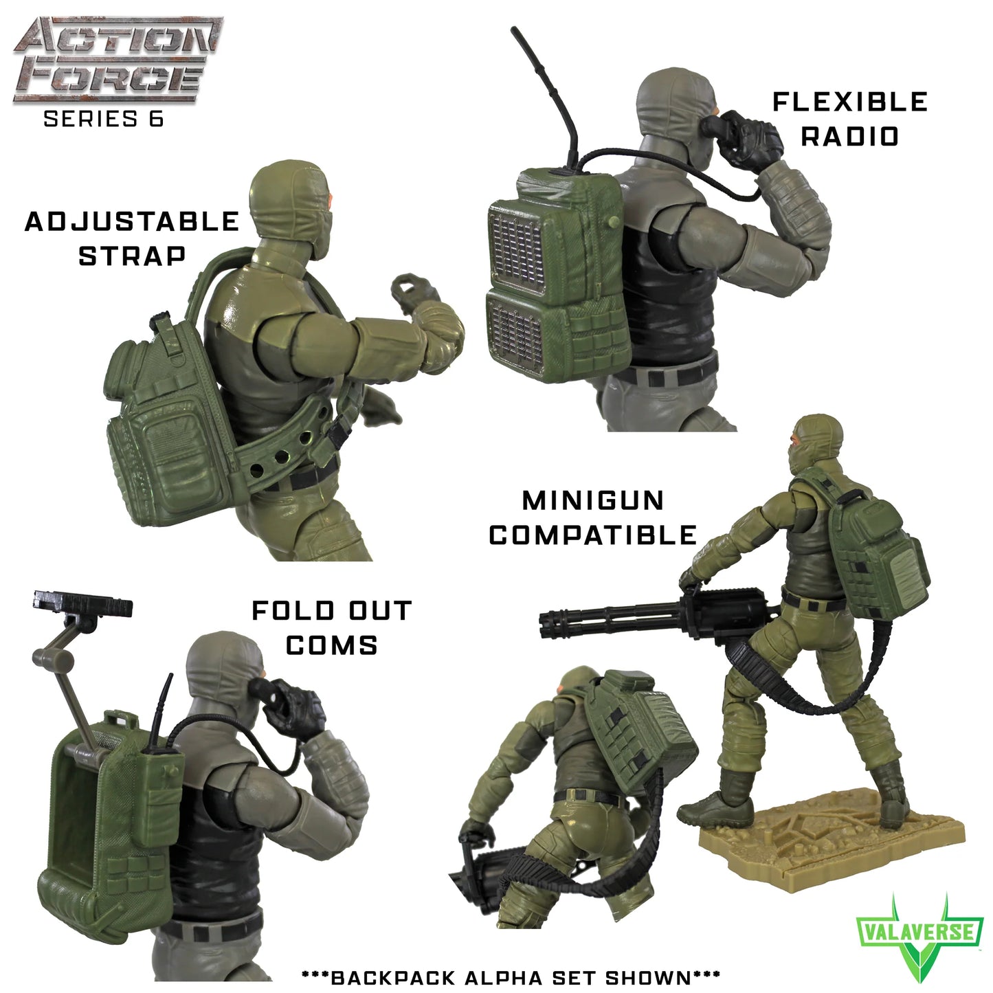 Action Force Series 6 Backpack Set BRAVO 1/12 action figure accessories