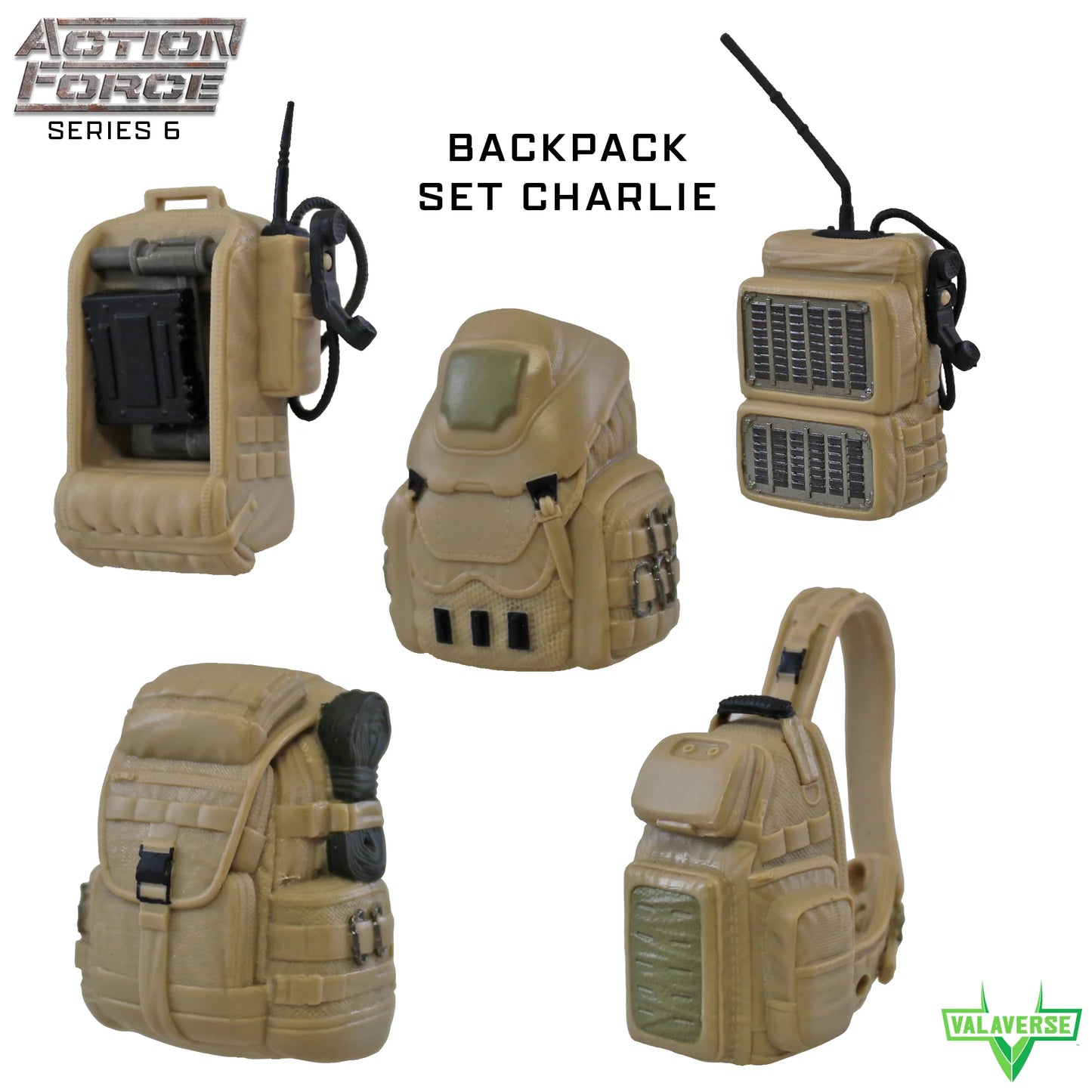 Action Force Series 6 Backpack Set CHARLIE 1/12 Action Figure Accessories