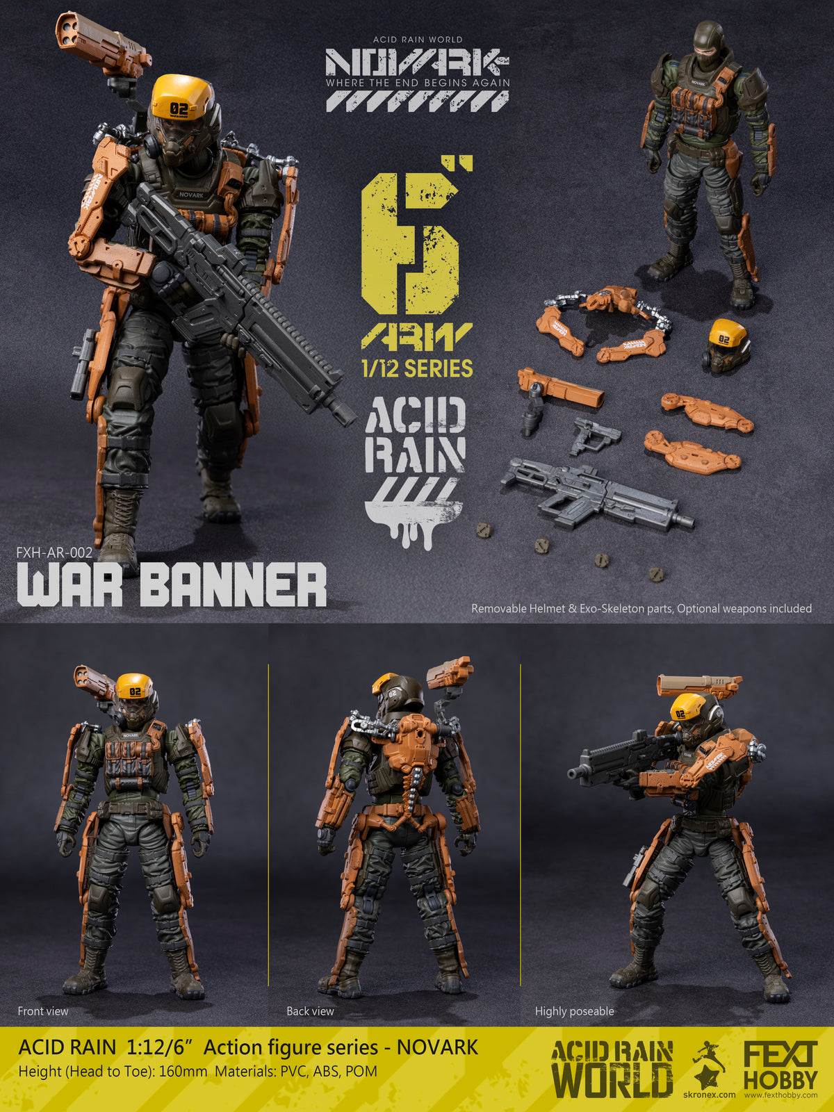 Acid Rain World: Novark FXH-AR-002 War Banner 1/12 Scale Action Figure