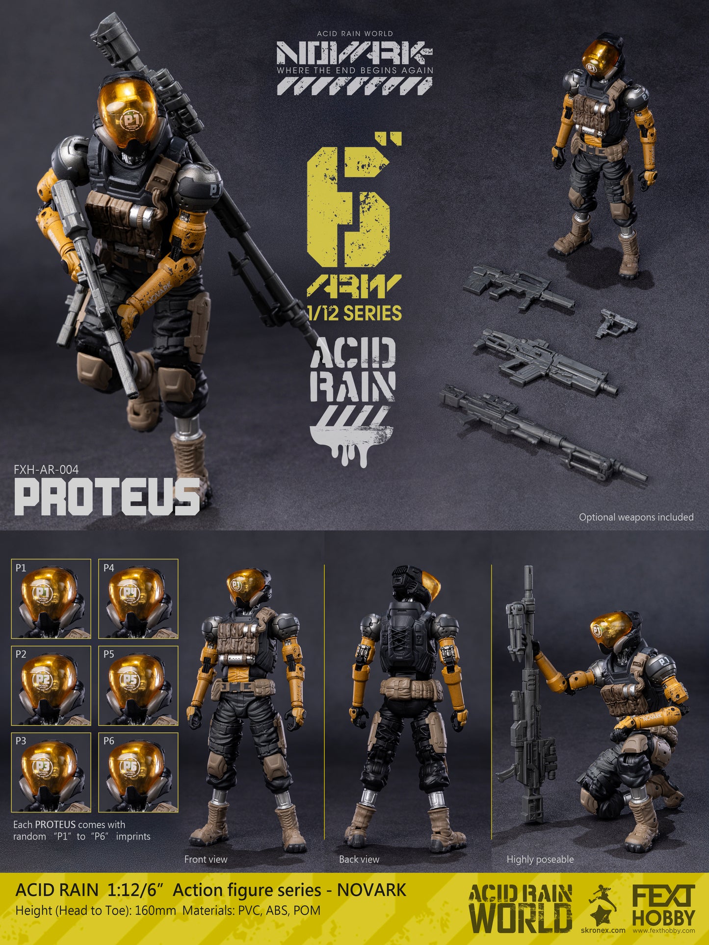 Acid Rain World: Novark FXH-AR-004 Proteus 1/12 Scale Action Figure PREORDER