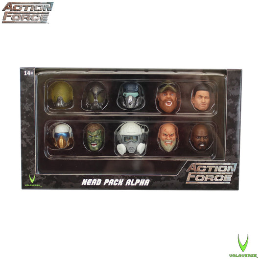 Action Force Head Pack (Alpha) 1/12 Scale Accessory Set