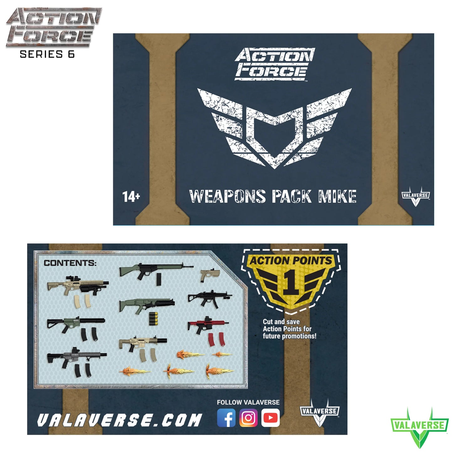 Action Force Weapons Pack MIKE 1/12 Scale Accessory Set