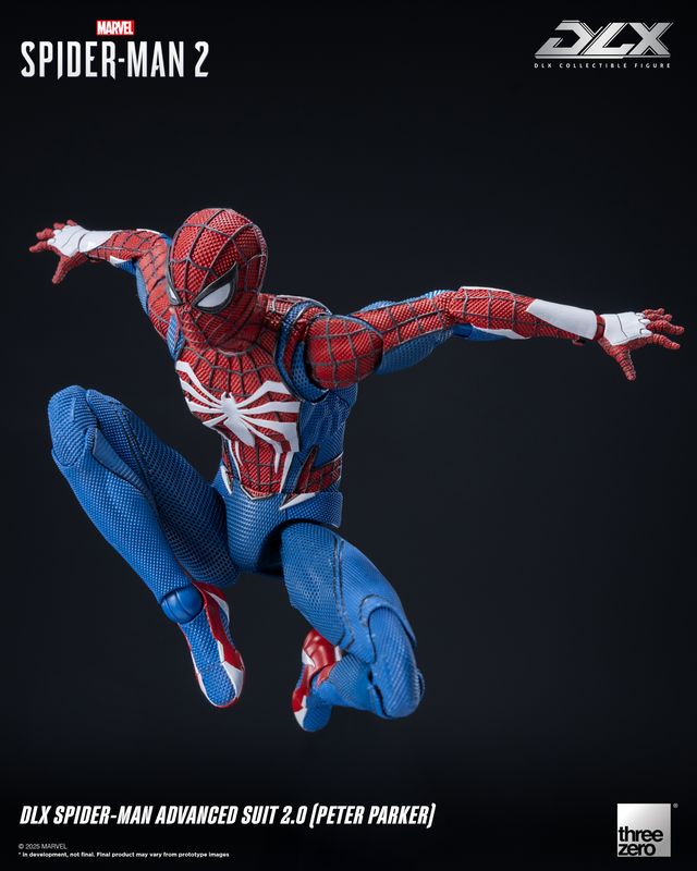 ThreeZero Marvel's Spider-Man 2: DLX Spider-Man Advanced Suit 2.0 (Peter Parker) 1/12 Scale Action Figure PREORDER